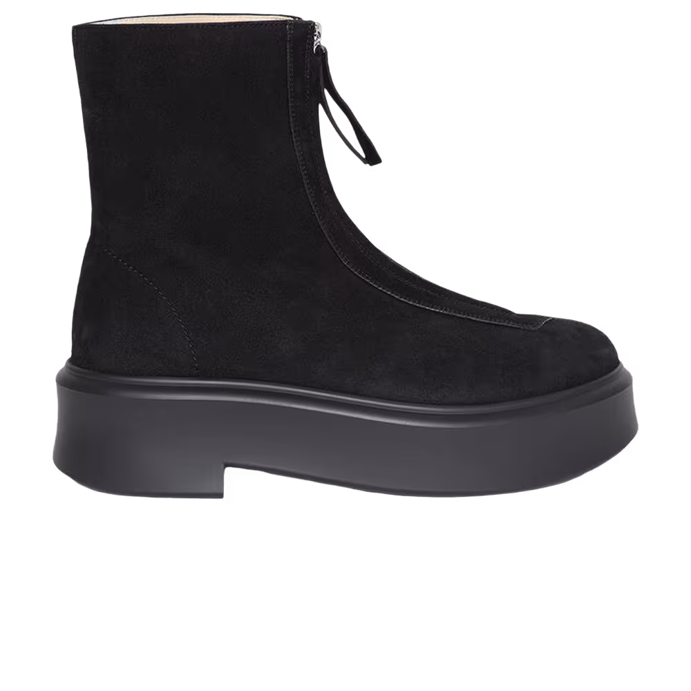 The Row Women's Zipped Boot Suede Black