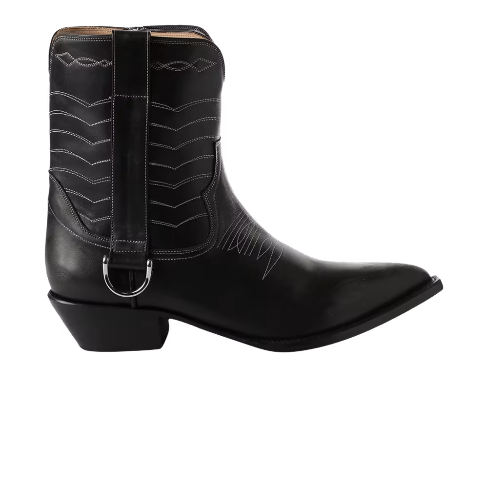 Enfants Riches Déprimés Split Ends Cut Off Cowboy Boot Black
