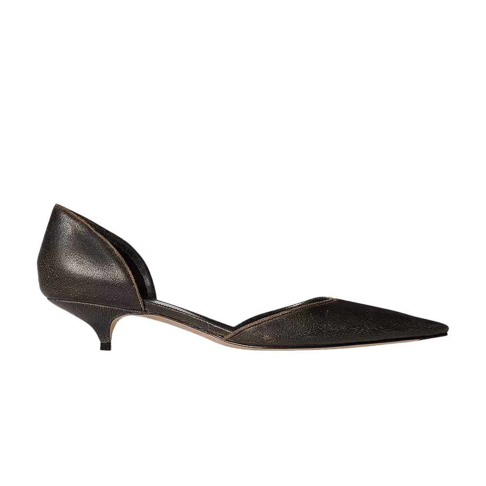 The Row Women's Liisa Kitten D'orsay Heel Dark Brown