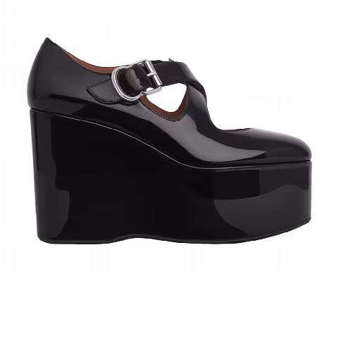 Alaïa Wmns Criss Cross Wedge 'Patent Black'