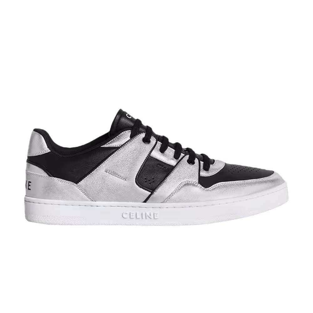 CELINE CT-04 Low Lace Up Sneaker Metallic Silver Black