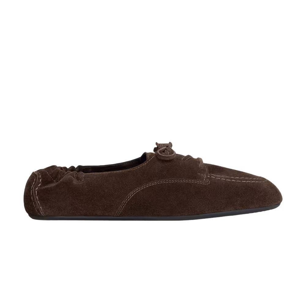 Celine Adam Lace-Up Loafer Dark Brown