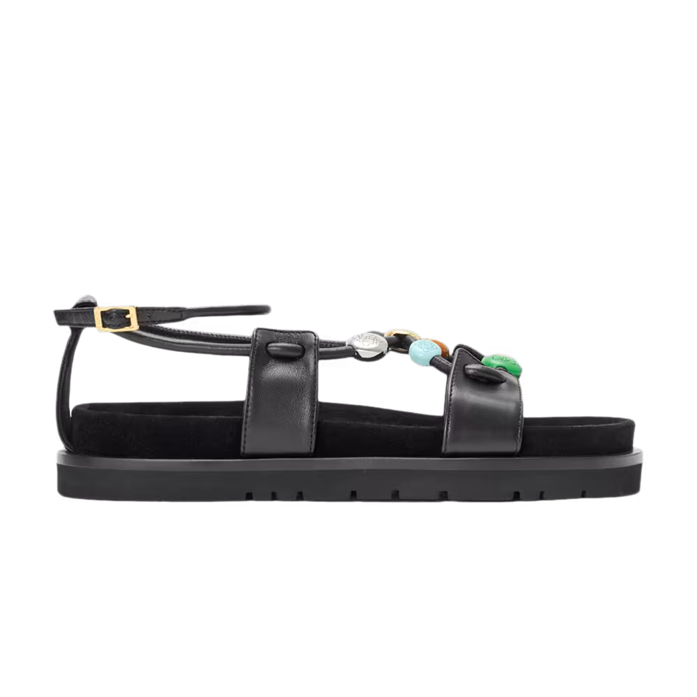 Loewe Women's Pebble Beads Fussbett Sandal Black