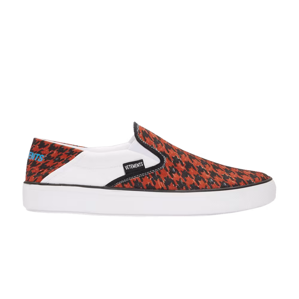 Vetements Babouche Sneaker Red Houndstooth