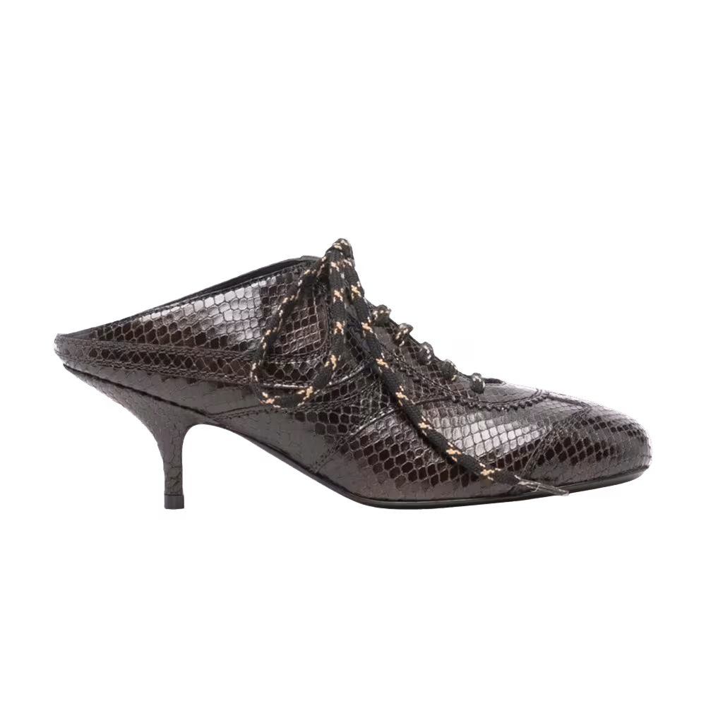 Dries Van Noten Women's Lace Up Heel Dark Brown
