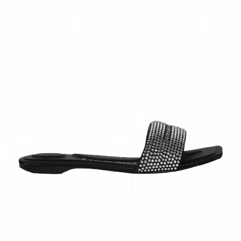 Alexander Wang Wmns Vy Flat Sandal 'Black Silver'