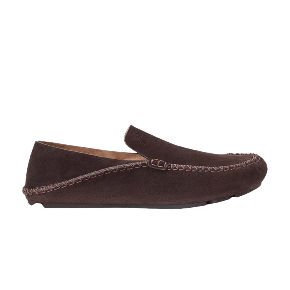 Loewe Rambla Driving Loafer Dark Brown