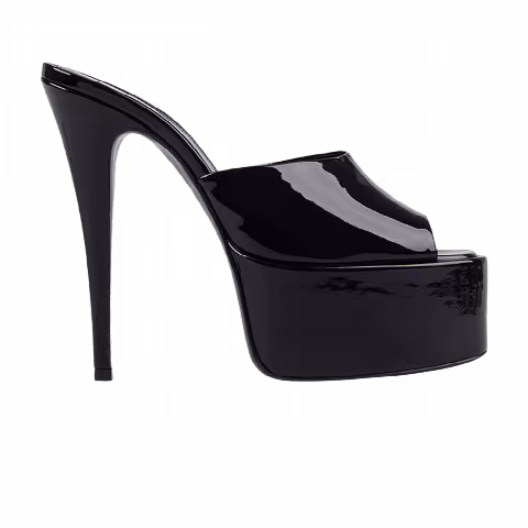 Paris Texas Wmns Marina Platform Mule 'Black'