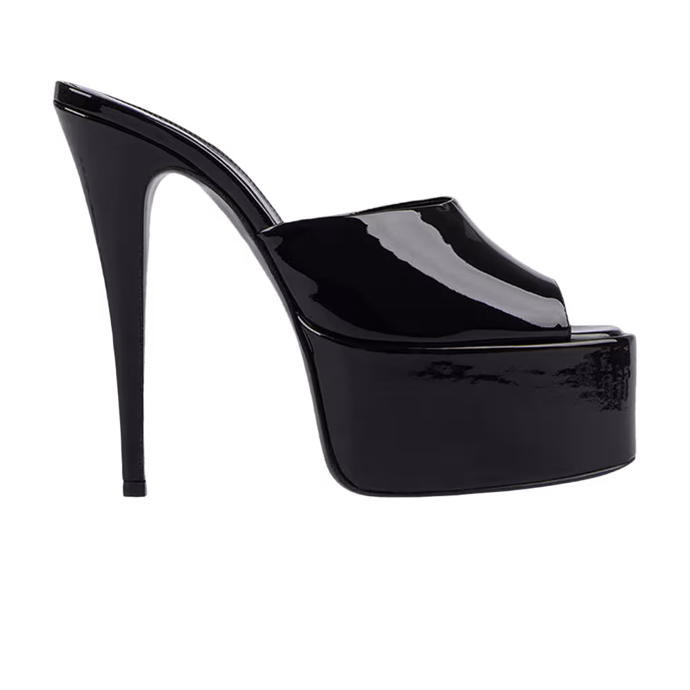 Paris Texas Women's Marina Platform Mule Black