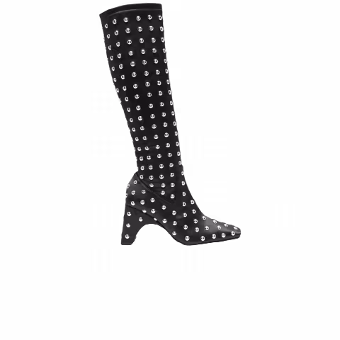 Coperni Wmns Studded Bridge Stretch Boot 'Black Silver'
