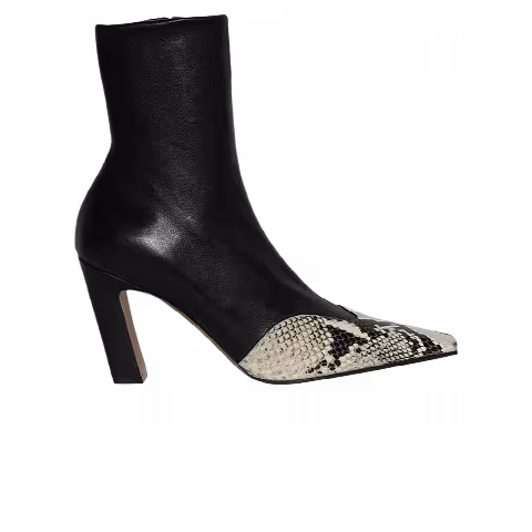 Khaite Wmns Nevada Stretch High Boot 'Black Natural Python'