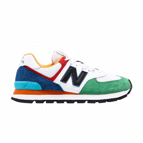 New Balance 574 Rugged 'White Varsity Green'
