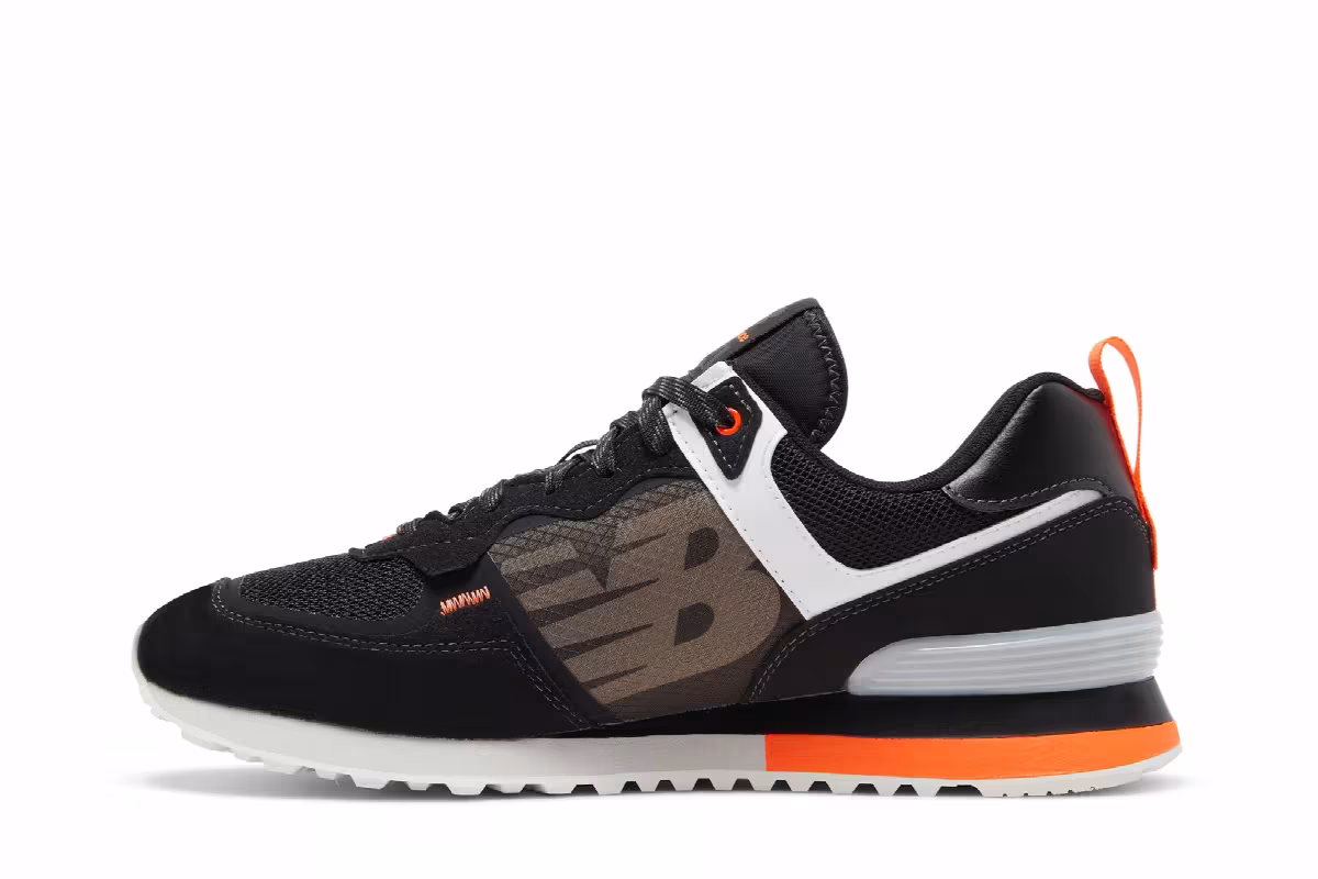 New Balance 574 Black Orange, view 4