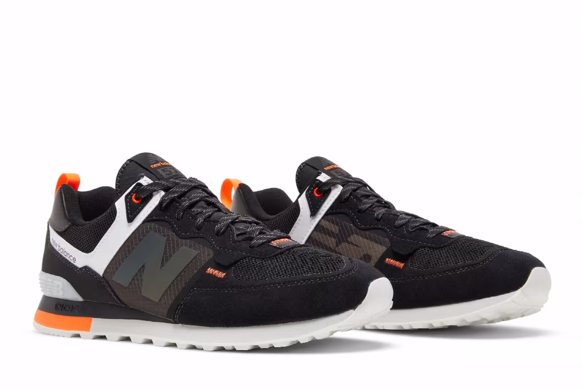New Balance 574 Black Orange, view 9