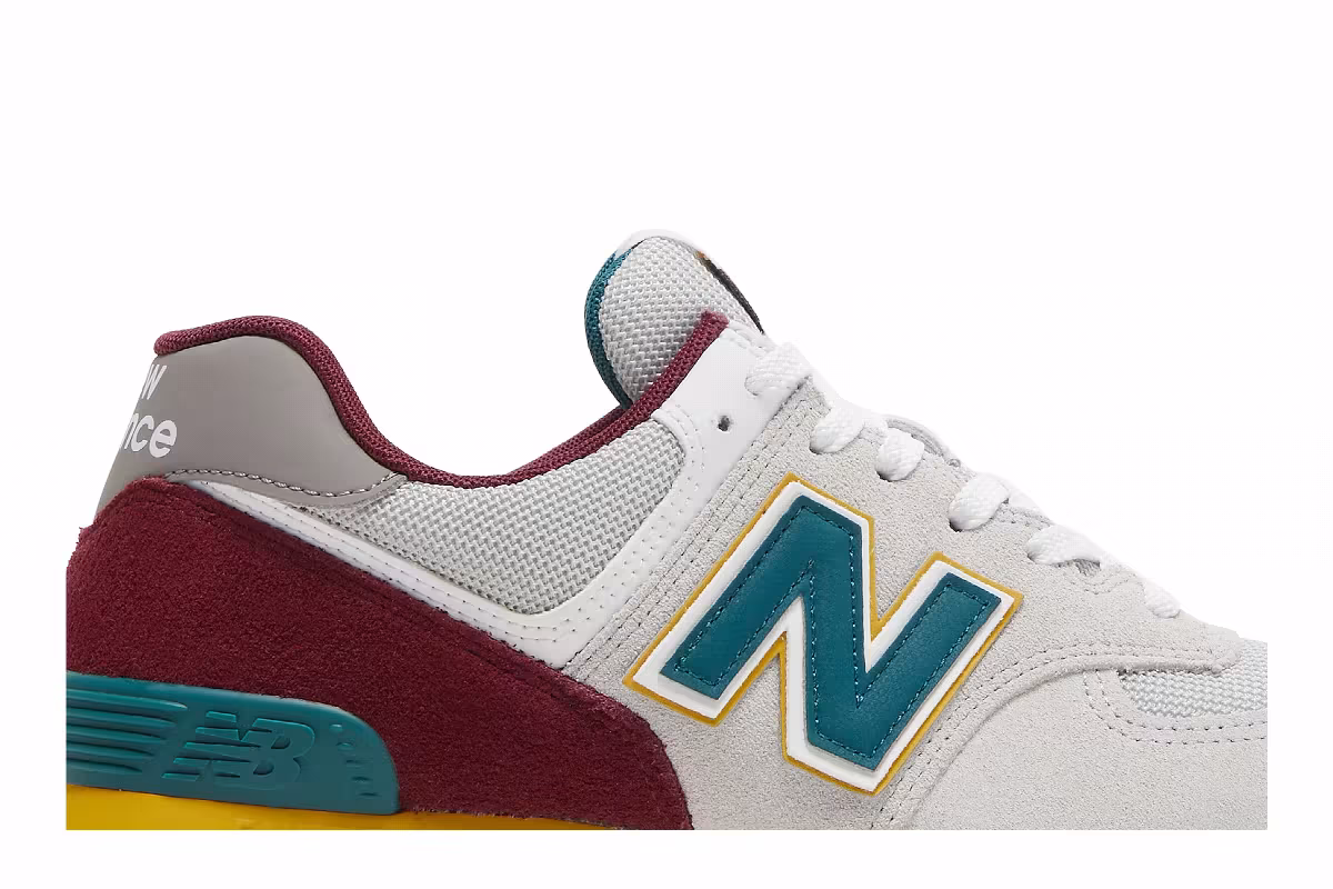 New Balance 574 Grey Burgundy, view 3