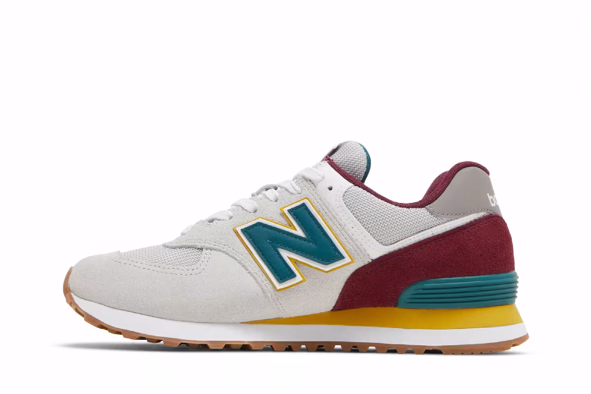 New Balance 574 Grey Burgundy, view 4