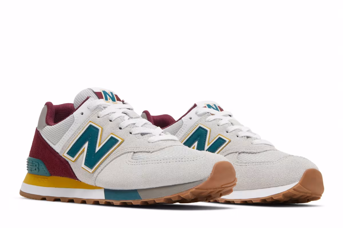 New Balance 574 Grey Burgundy, view 9