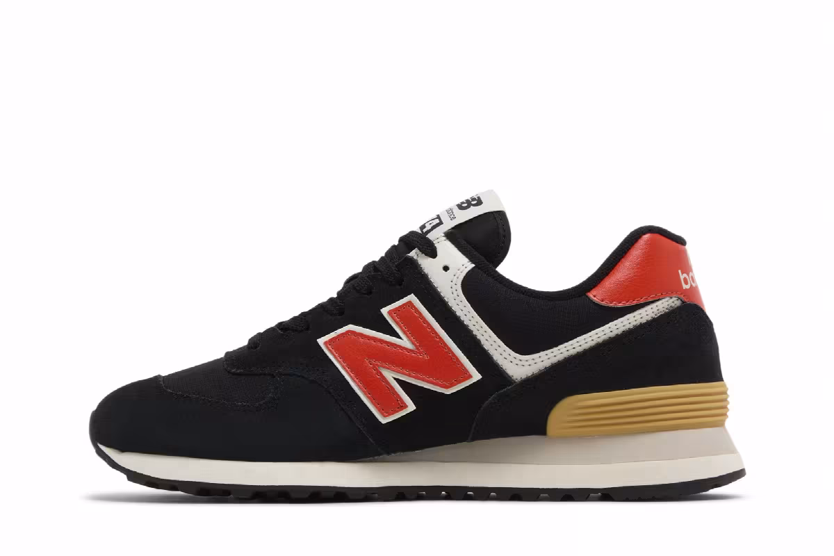 New Balance 574 Black Ghost Pepper, view 4