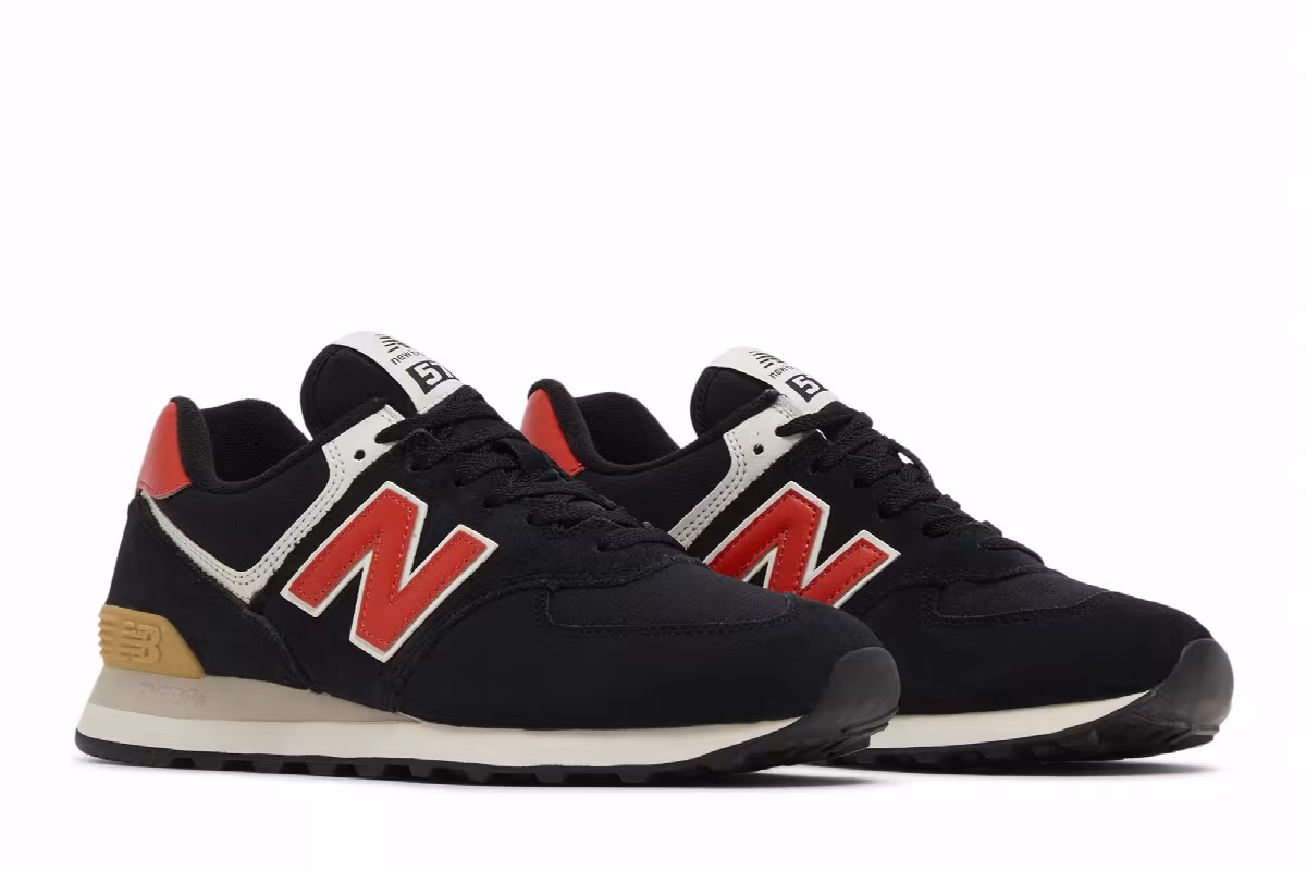 New Balance 574 Black Ghost Pepper, view 9