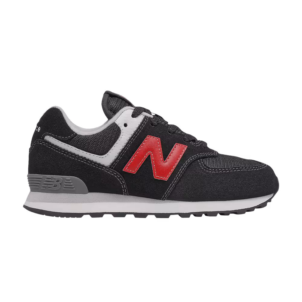 New Balance 574 Little Kid Black Team Red