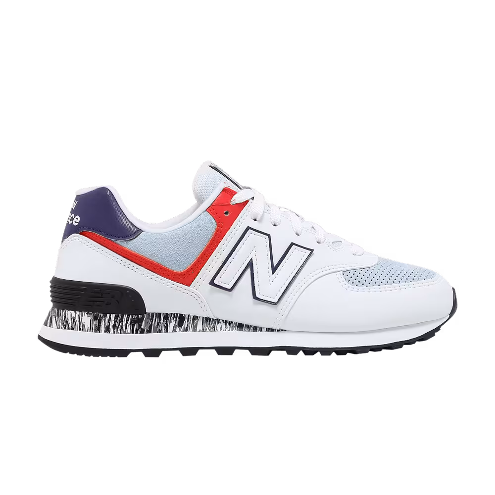 New Balance Women's 574 White Ghost Pepper