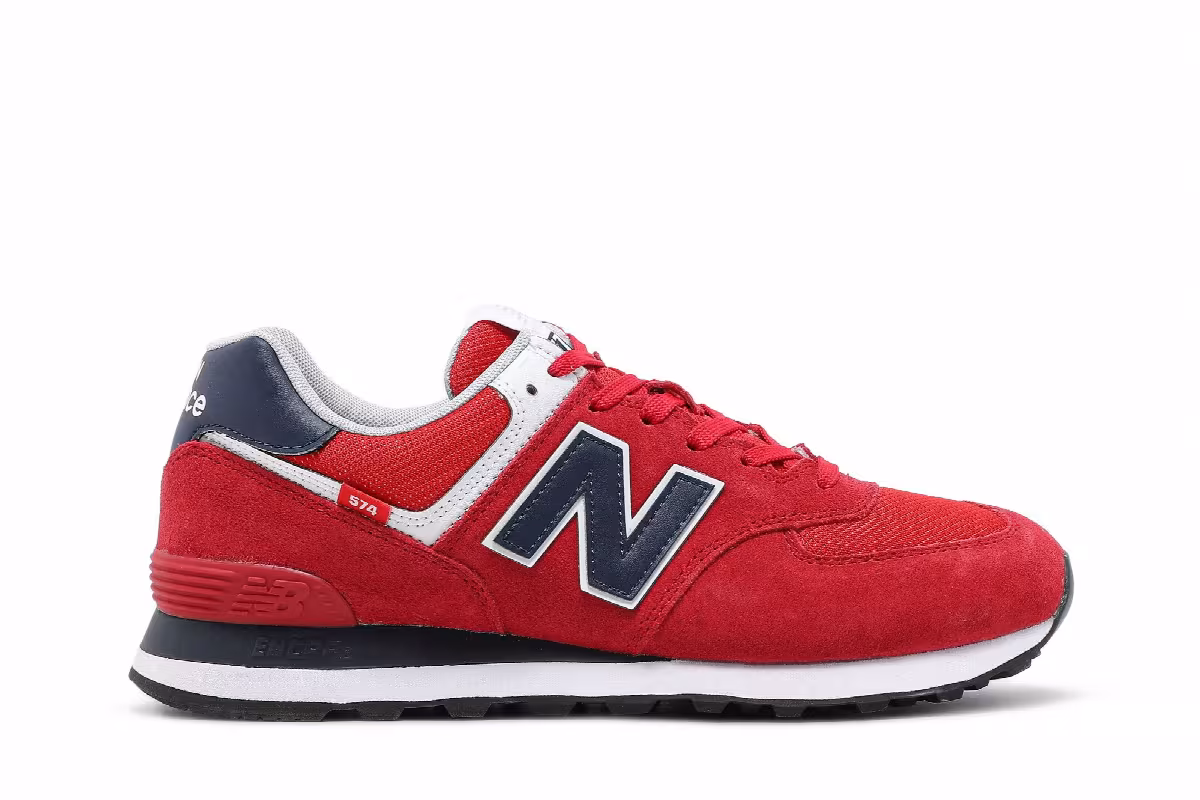 New Balance 574 Team Red, view 2