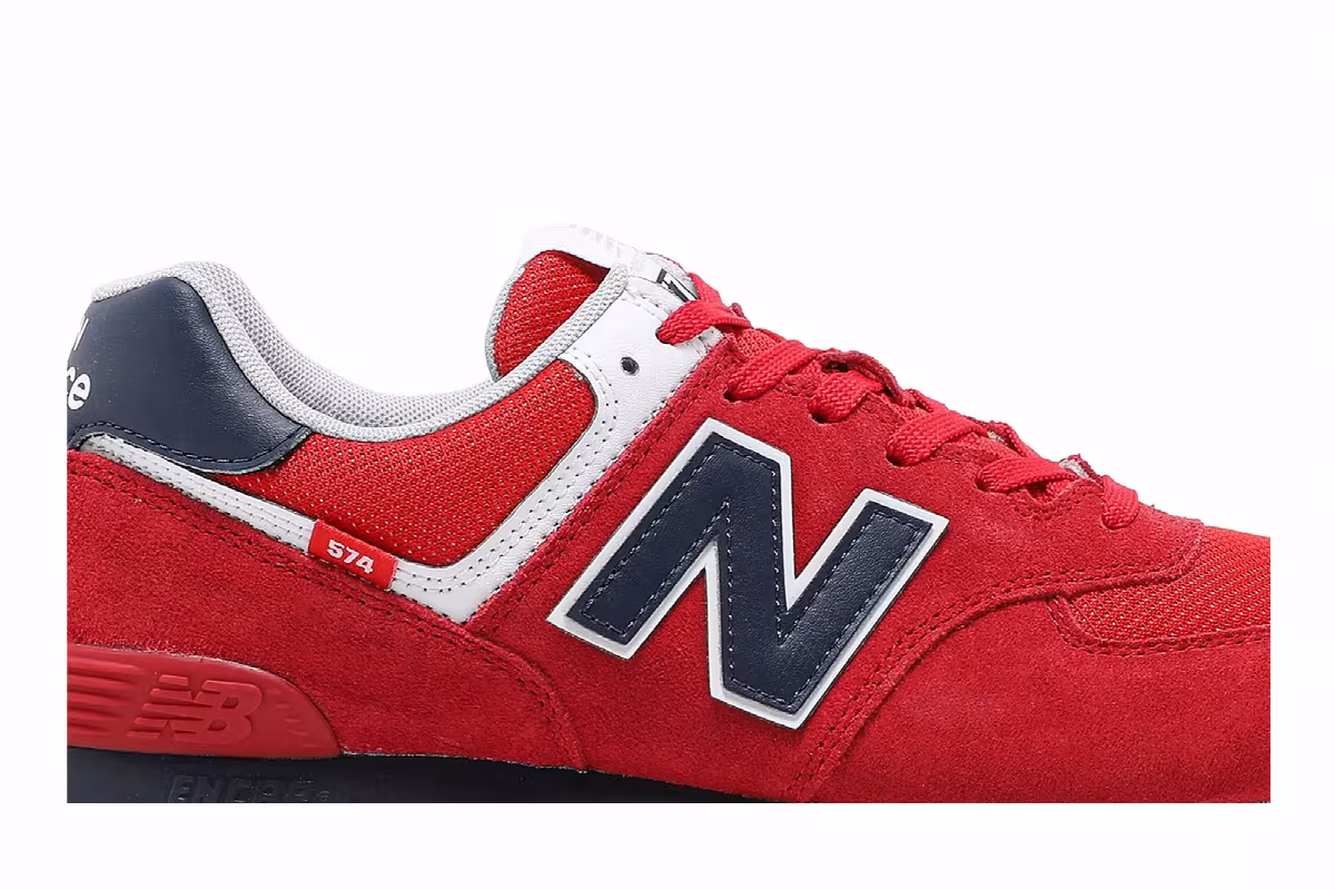 New Balance 574 Team Red, view 3