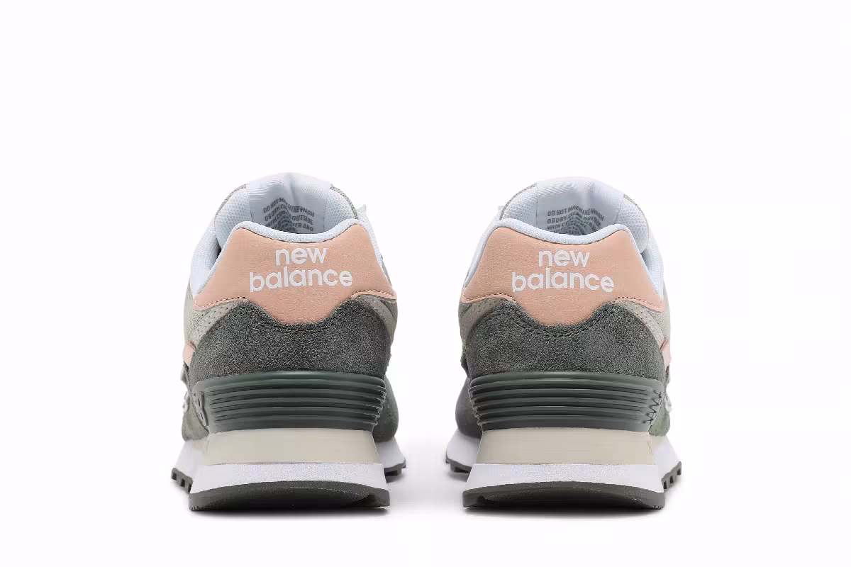 New Balance Women's 574 Black Spruce Silver Pine, view 7