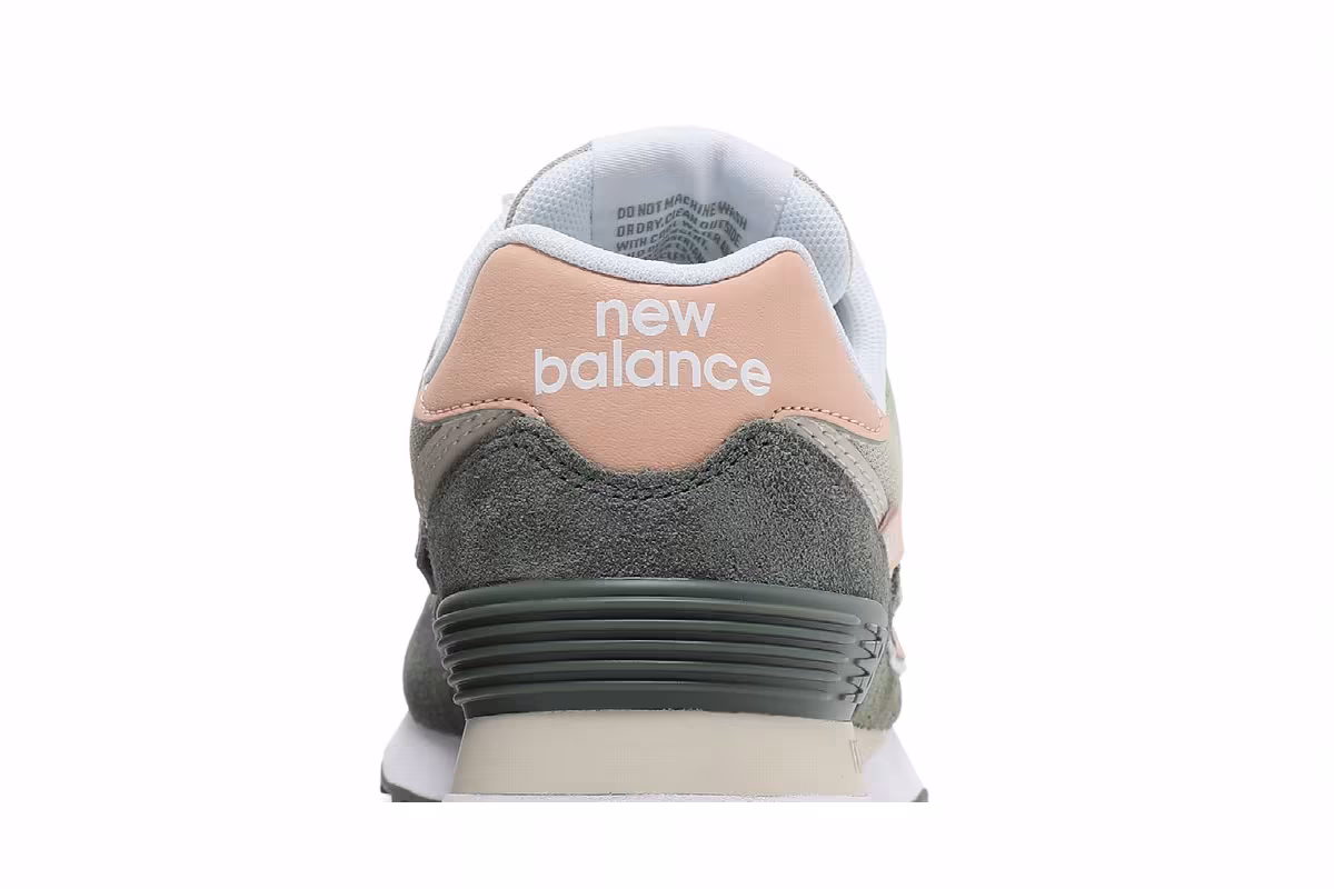 New Balance Women's 574 Black Spruce Silver Pine, view 8