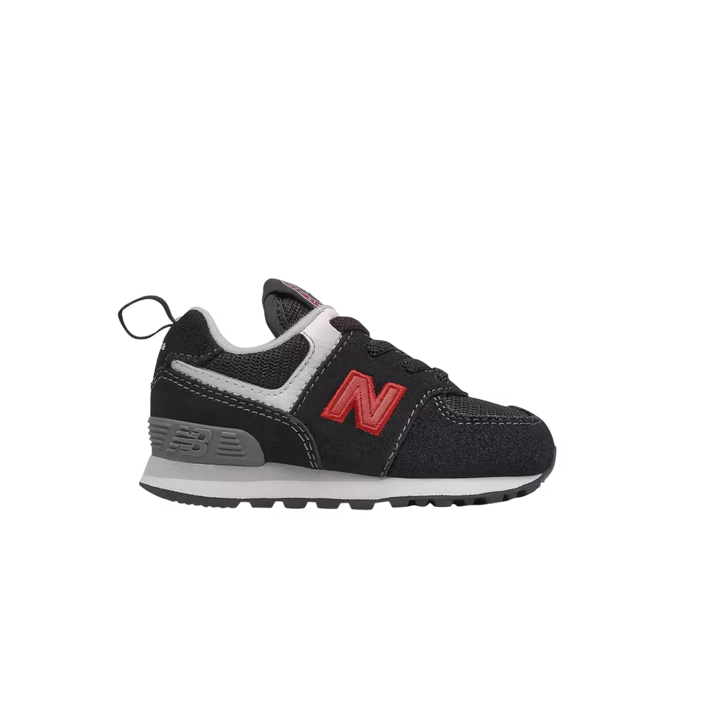 New Balance 574 Toddler Wide Black Team Red
