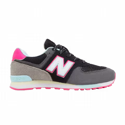 New Balance 574 Big Kid 'Black Pink Glow'