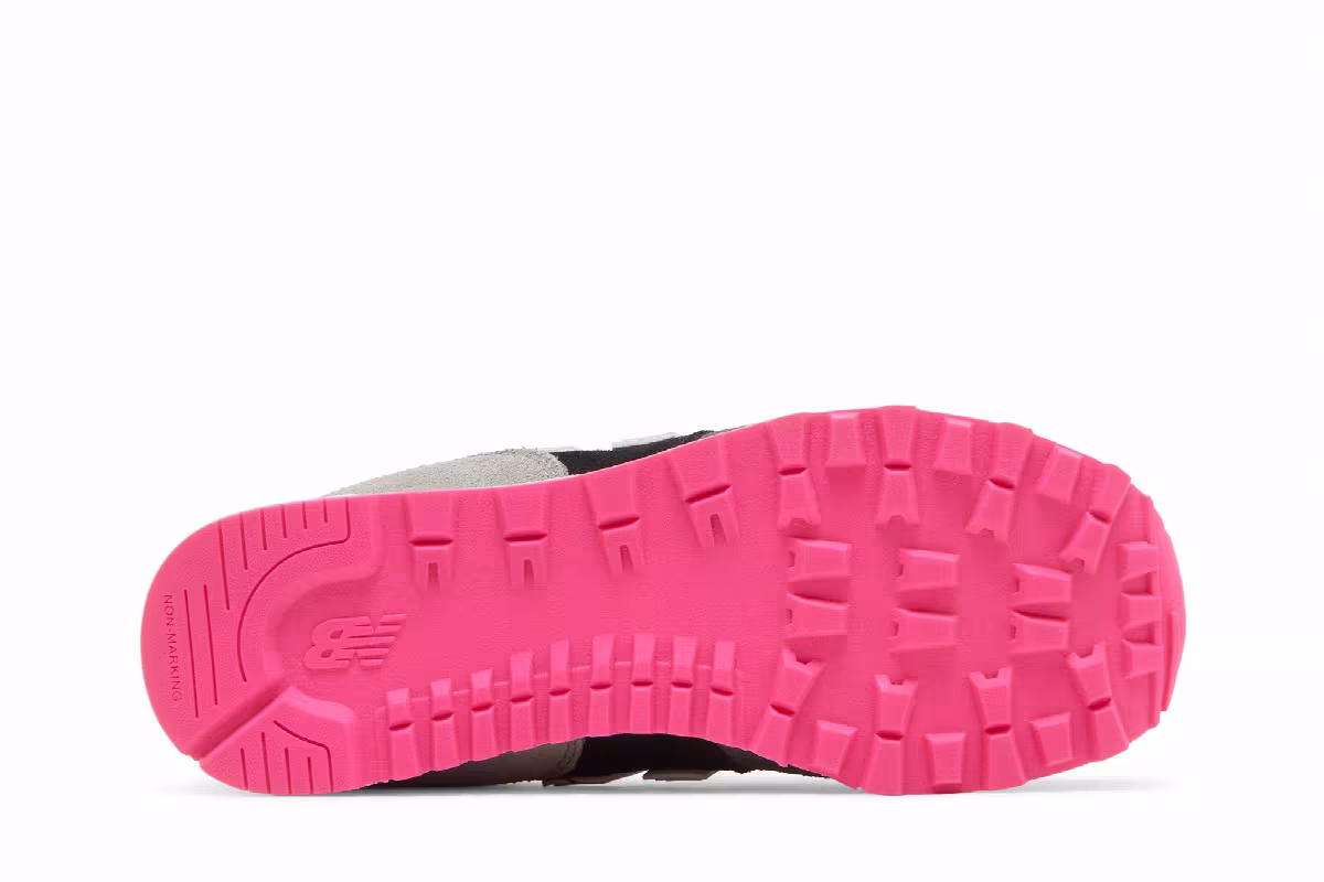 New Balance 574 Big Kid Black Pink Glow, view 5
