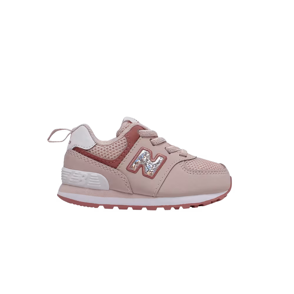 New Balance 574 Bungee Toddler Wide Oyster Pink
