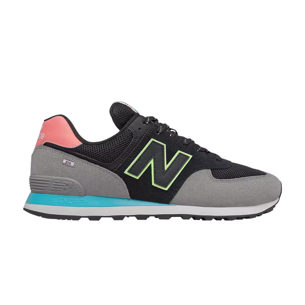 New Balance 574 4E Wide Black Paradise Pink