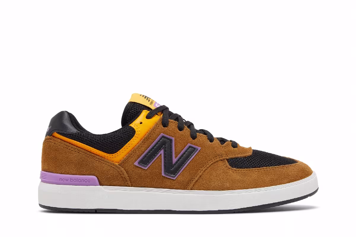 New Balance 574 2E Wide Brown Black, view 2