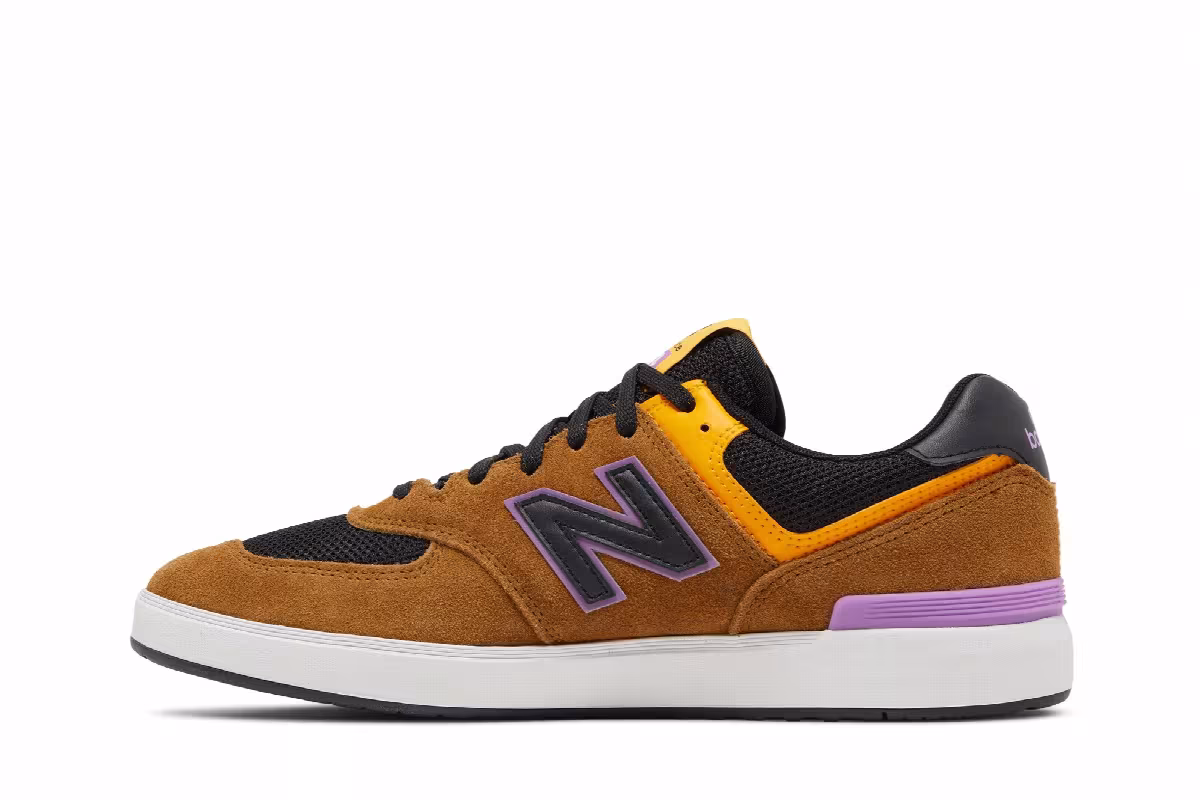 New Balance 574 2E Wide Brown Black, view 4