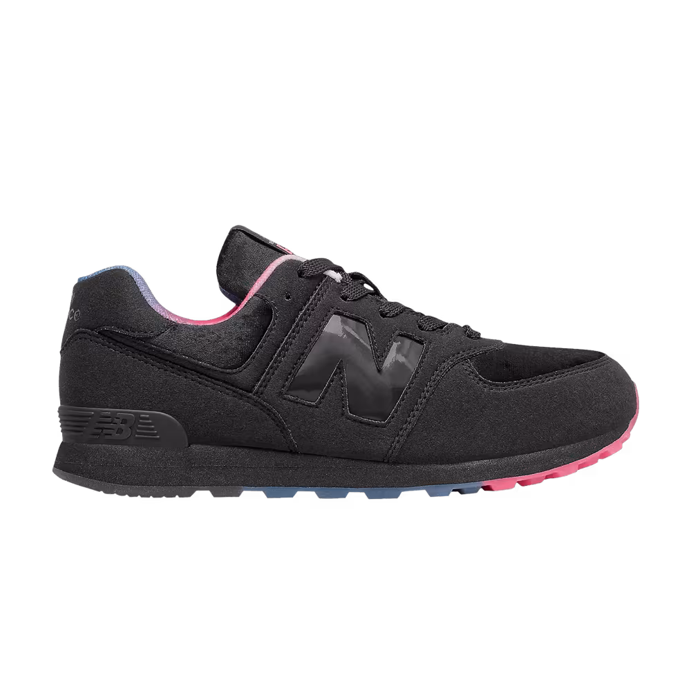 New Balance 574 Big Kid Wide Black