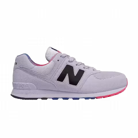 New Balance 574 Big Kid Wide 'Silent Grey White'
