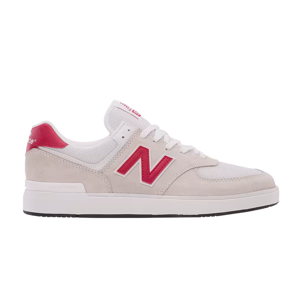New Balance 574 2E Wide White Red