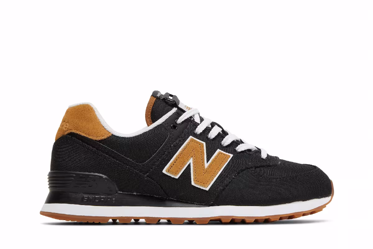 New Balance 574 Black Workwear, view 2