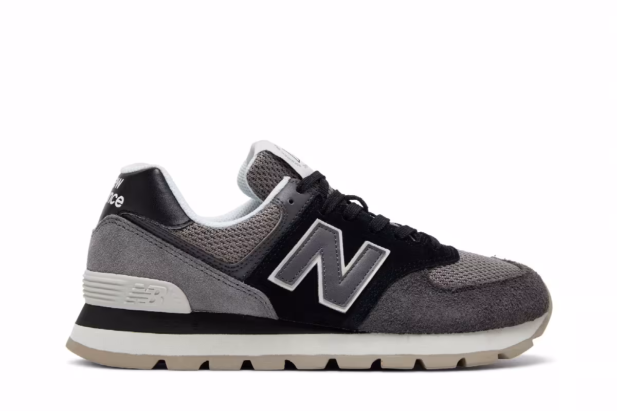 New Balance 574 Black Magnet, view 2