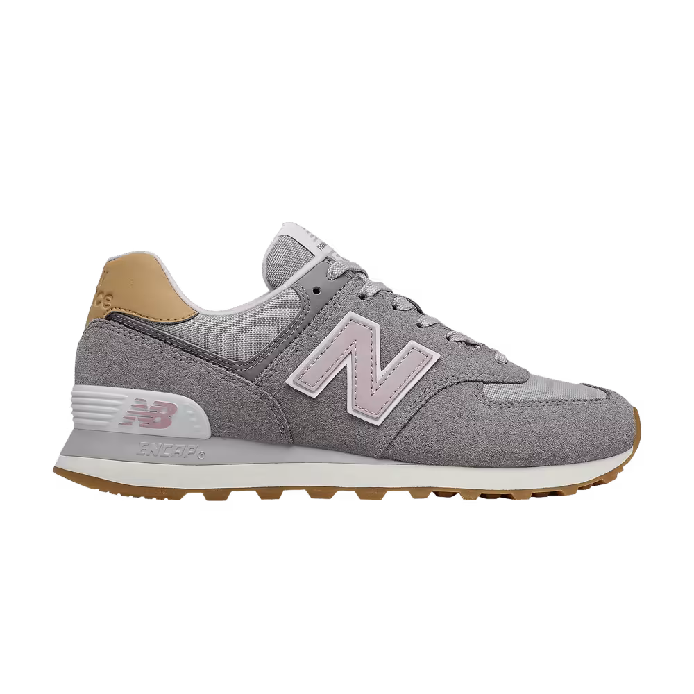 New Balance Women's 574 2E Wide Tencel - Steel Rose Water