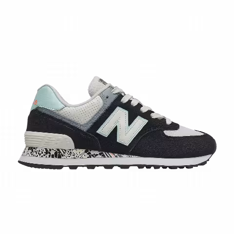 New Balance Wmns 574 Wide 'Black White Mint'