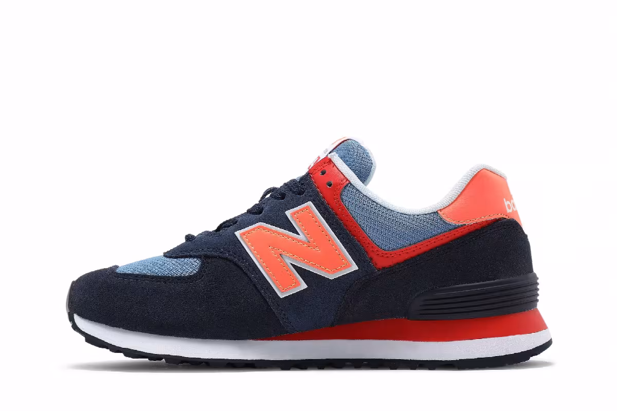 New Balance Women's 574 Eclipse Citrus Punch, view 4