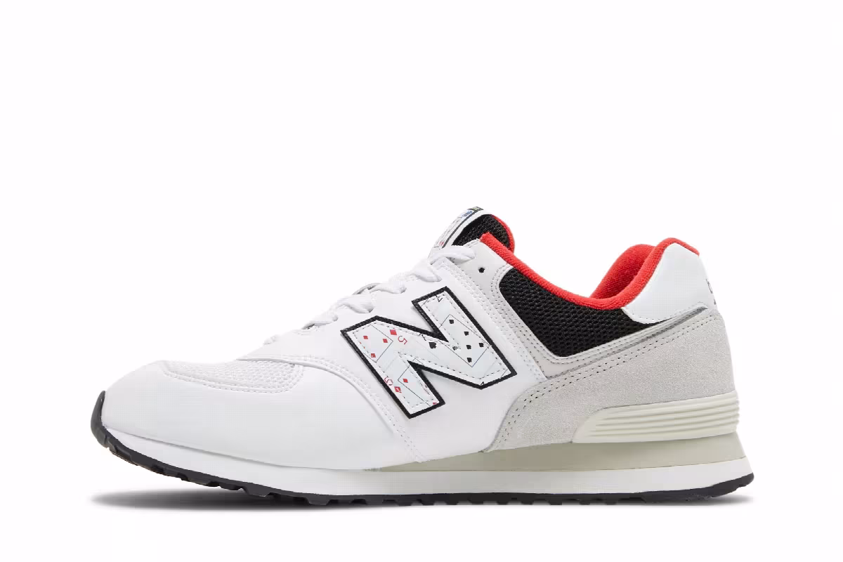 New Balance 574 Playing Card - White, view 4