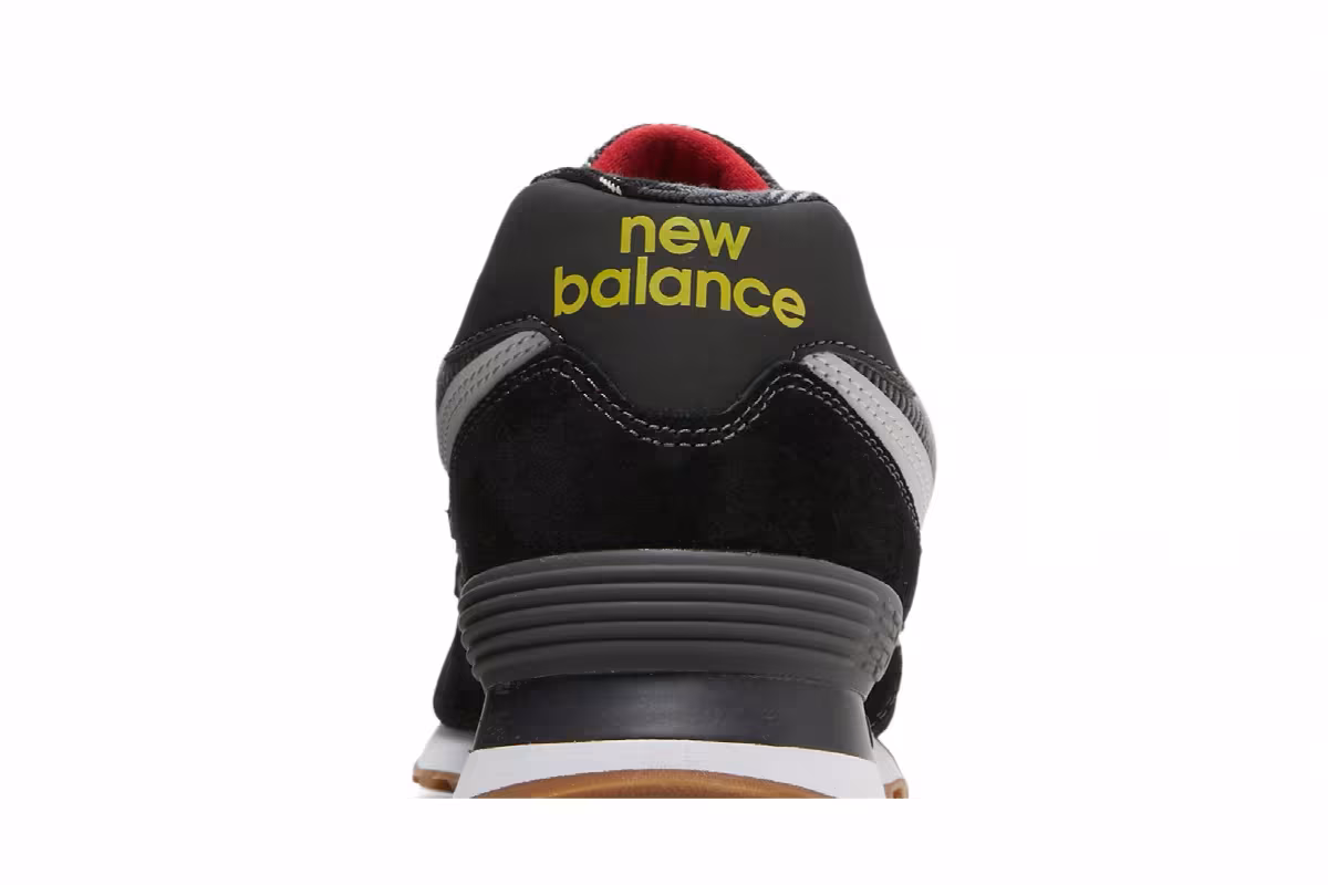 New Balance 574 Black Plaid, view 8