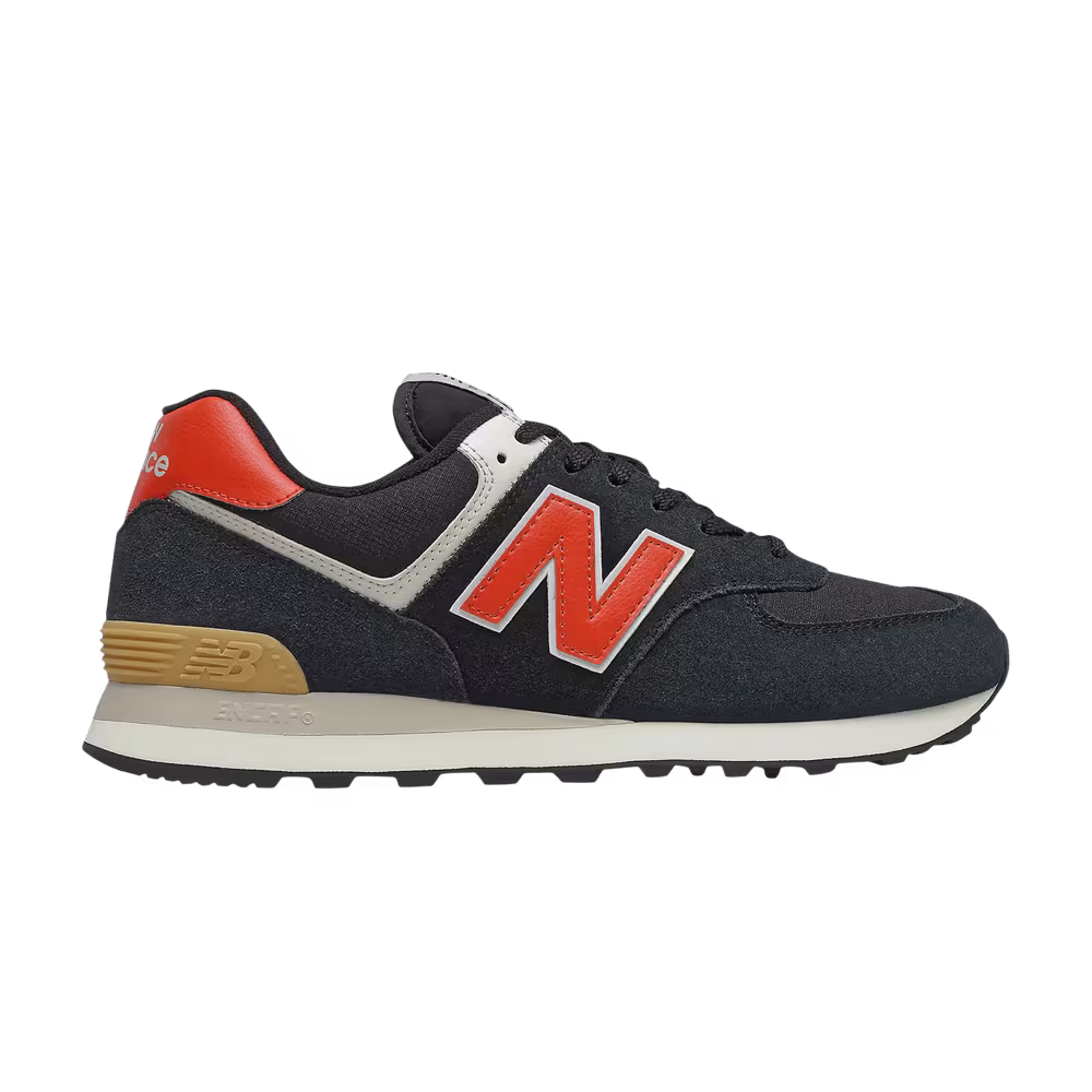 New Balance 574 4E Wide Black Ghost Pepper