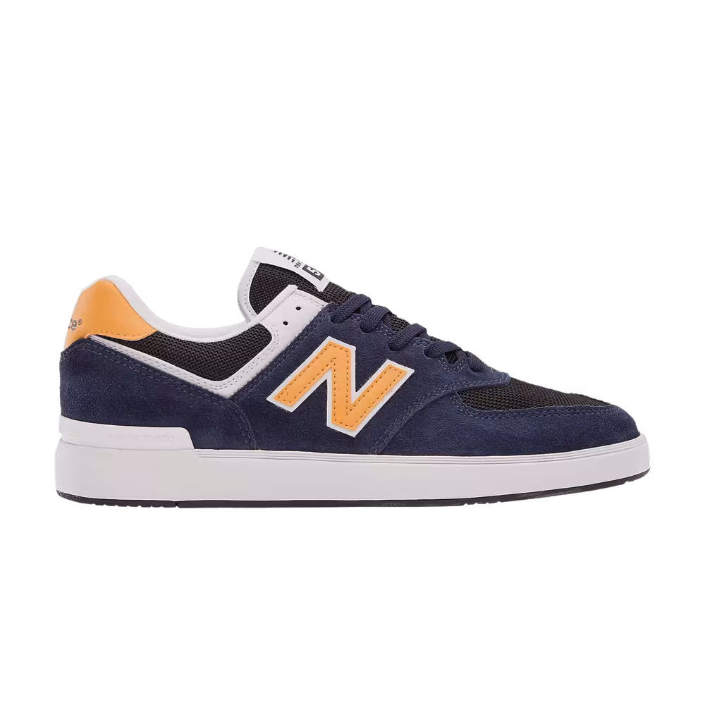 New Balance 574 2E Wide Navy Yellow