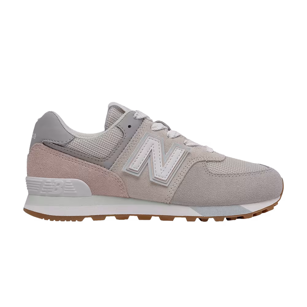 New Balance 574 Little Kid Wide Rain Cloud Oyster Pink