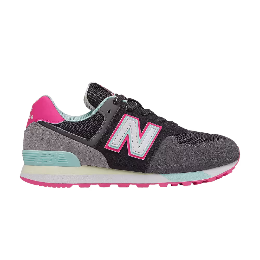 New Balance 574 Little Kid Wide Black Pink Glow
